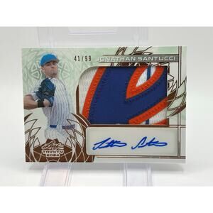 2024 Leaf Trinity Jonathan Santucci Jumbo 3Color Jersey Patch Auto 41/99 SP Mets